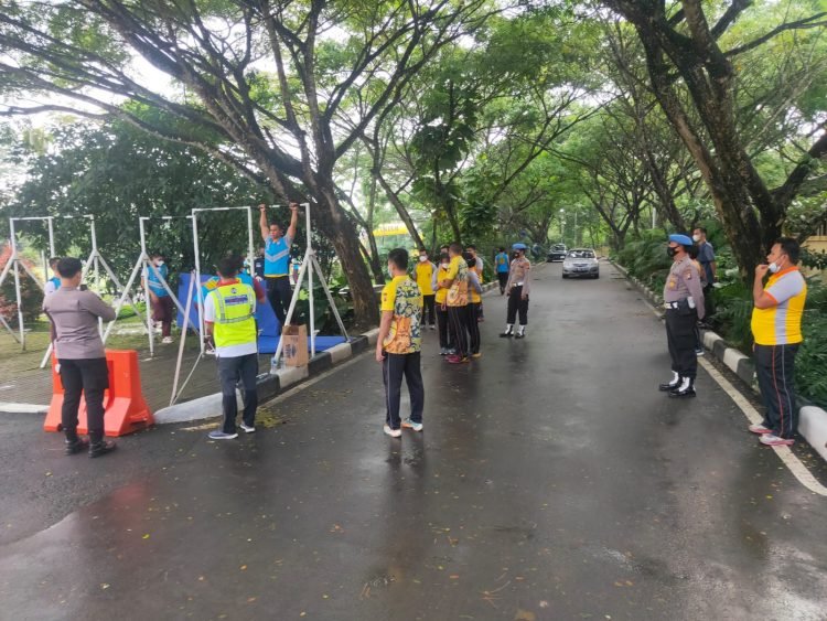 Bidpropam Polda Banten Mengawasi Kegiatan Pemetaan Kesemaptaan Jasmani Sespimmen Polri Polda Banten