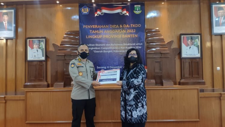 Kabidkeu Polda Banten Hadiri Penyerahan DIPA dan DA-TKDD Tahun Anggaran 2022