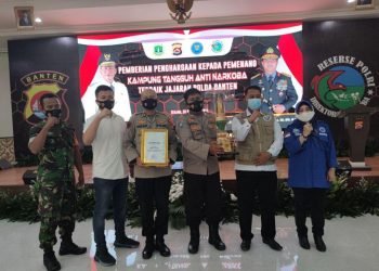 Polres Serang berhasil menyabet Juara 1 Lomba Kampung Tangguh Anti Narkoba