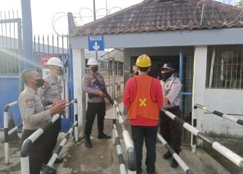 Berikan Rasa Aman, Ditpamobvit Polda Banten Lakukan Pengamanan PT Krakatau Steel