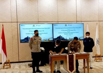 Hadiri Penandatanganan PKT, Dirpamobvit Polda Banten : Siap Berikan Jaminan Keamanan di PT PGN