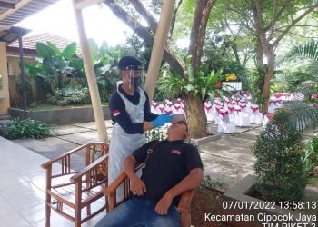 Kegiatan Kemitraan Wartawan Dengan Bidhumas, Biddokkes Polda Banten Lakukan Pelayanan Swab Antigen