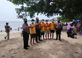 Pasca Gempa, Ditpamobvit Polda Banten Berikan Himbauan di Destinasi Wisata