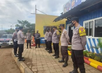 Pemberlakuan Ganjil-genap,Kapolsek Ciwandan Polres Cilegon Polda Banten Pimpin Apel Kesiapan.