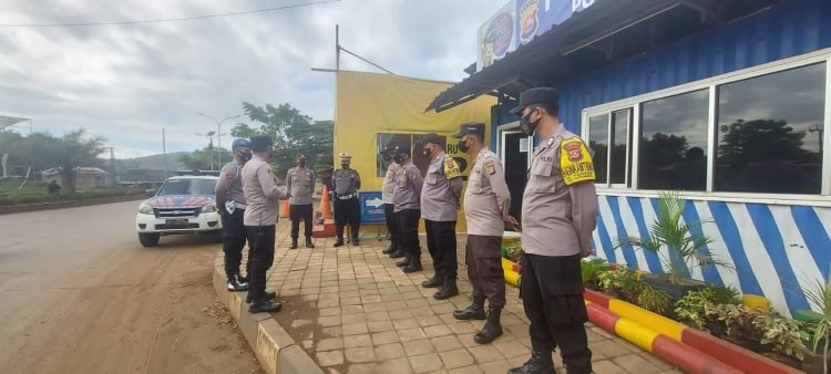 Pemberlakuan Ganjil-genap,Kapolsek Ciwandan Polres Cilegon Polda Banten Pimpin Apel Kesiapan.