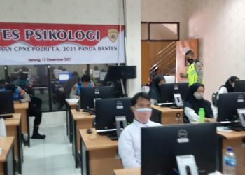 Penerimaan CPNS Polri Tahun 2021, Itwasda Polda Banten Laksanakan Pengawasan Tes CAT Psikologi