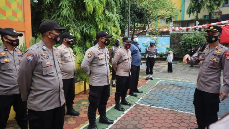 Polres Cilegon Melaksanakan Apel Kesiapan Pengamanan Kegiatan Vaksinasi Merdeka Anak