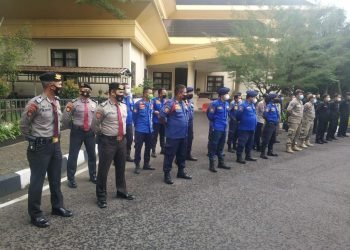 Unjuk Rasa Buruh, Ditpamobvit Polda Banten Lakukan Apel Pengamanan