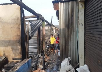 Diduga Korsleting, Pasar Gembong Kabupaten Tangerang Habis Dilahap Api