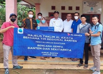 Karyawan XL Axiata Salurkan Bantuan Bagi 40 KK Korban Gempa Banten