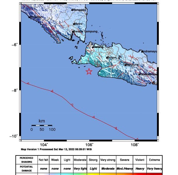 Gempa Magnitudo 5,3 di Bayah Banten Terasa Hingga Tangsel