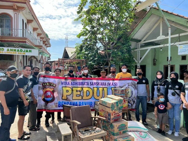 Pasca Banjir di Kota Serang, Sekolah Inspektur Polisi (SIP) tahun 2020, Salurkan Bantuan