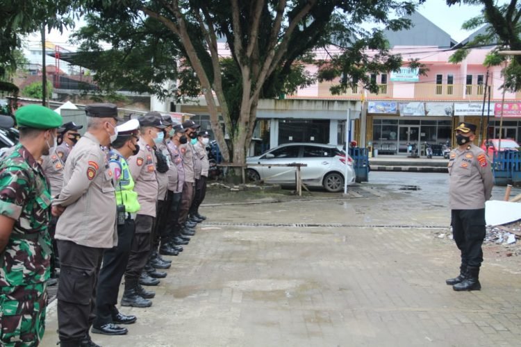 Polres Lebak dan Polsek Jajaran Lakukan Apel Persiapan Pengamanan Aksi Unras di BRI Cabang Rangkasbitung