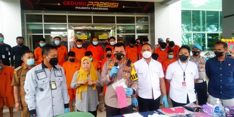 Sita 103 Sepeda Motor, Puluhan Maling Curanmor Diciduk Polresta Tangerang