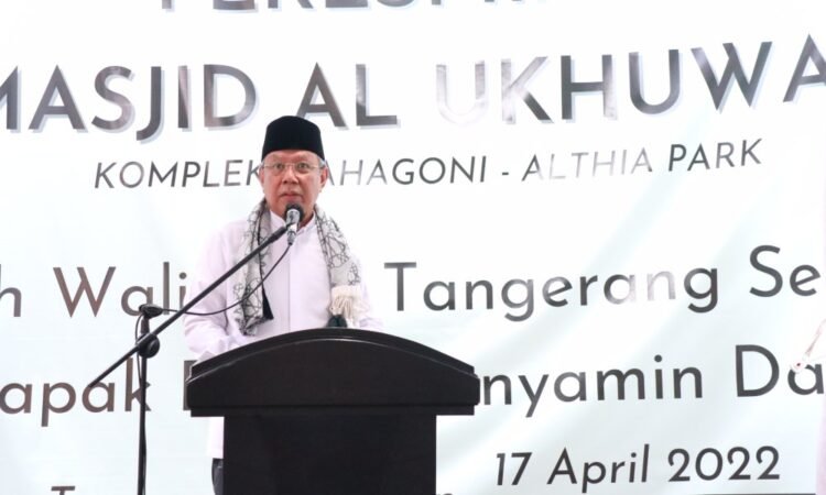 Wali Kota Benyamin Resmikan Masjid Al-Ukhuwah di Pondok Aren