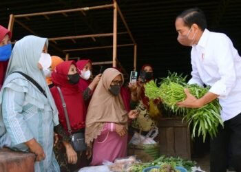 Presiden Serahkan Bantuan Sosial di Pasar Tanjung dan Pasar Bulakamba Brebes