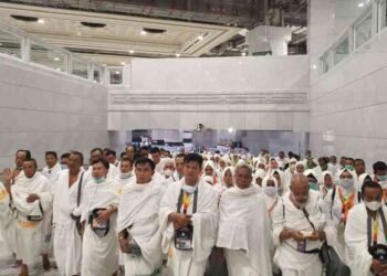 Jemaah Haji Tangsel Kloter 12 JKG Lakukan Umrah