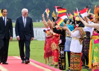Presiden Jokowi Sambut Kunjungan Kenegaraan Presiden Steinmeier di Istana Bogor