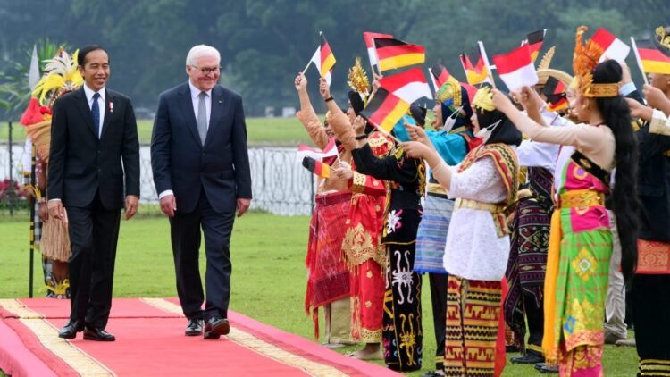 Presiden Jokowi Sambut Kunjungan Kenegaraan Presiden Steinmeier di Istana Bogor