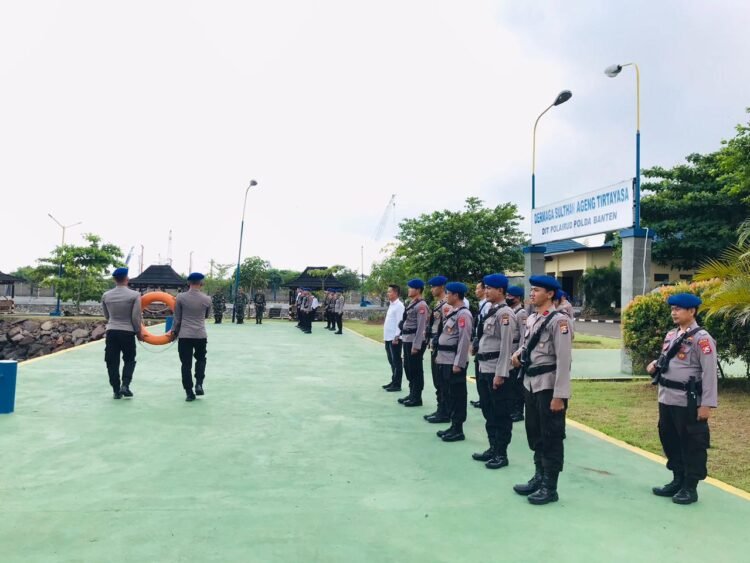 Untuk Kelancaran dan Khimatnya Upacara Tabur Bunga, Ditpolairud Polda Banten Laksanakan  Gladi