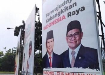 Baliho Prabowo Subianto-Gus Muhaimin Iskandar di Tangsel Dipasang Relawan