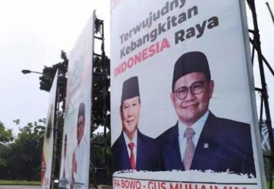 Baliho Prabowo Subianto-Gus Muhaimin Iskandar di Tangsel Dipasang Relawan