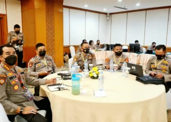 Dirpamobvit Polda Banten Hadiri Rapat Koordinasi Kegiatan IX Prioritas Polri Ditpamobvit Korsabhara Baharkam Polri Tahun 2022