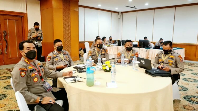 Dirpamobvit Polda Banten Hadiri Rapat Koordinasi Kegiatan IX Prioritas Polri Ditpamobvit Korsabhara Baharkam Polri Tahun 2022