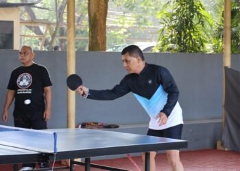 Jaga Kebugaran, Wakapolda Banten Olahraga Bersama Personel