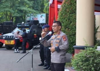 Polda Banten Laksanakan Gladi Upacara Peringatan Hari Bhayangkara ke-76