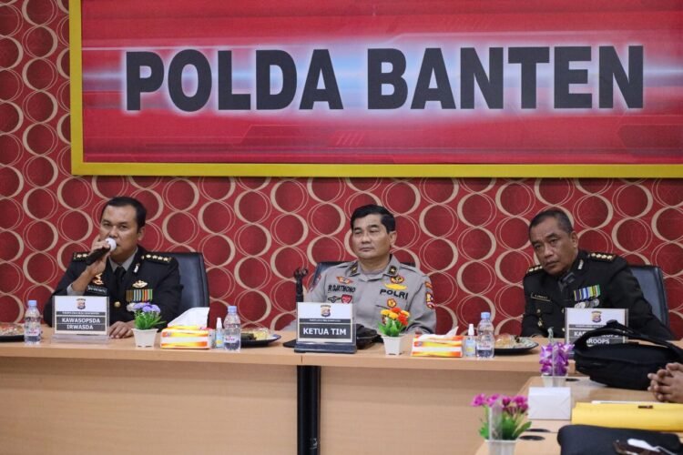 Polda Banten Terima Kunjungan Tim Wasops Dalam Rangka Aman Nusa II Lanjutan Penanganan Covid-19