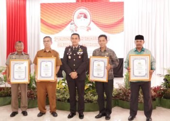 Polres Pandeglang Ikuti Upacara Virtual Puncak HUT Bhayangkara ke-76