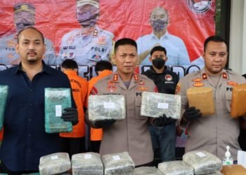 Polres Tangsel Tangkap 4 Pengedar Narkoba, Barang Bukti 39 Kg Ganja Disita