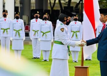 Presiden Joko Widodo Kukuhkan 68 Anggota Paskibraka 2022