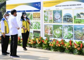 Presiden Jokowi Tinjau Progres Renovasi TMII