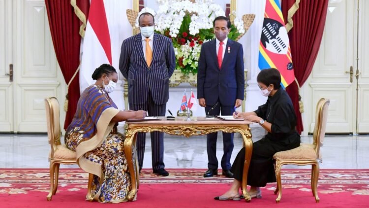 Presiden Jokowi dan Raja Mswati III Saksikan Penandatanganan MoU Kerja Sama Ekonomi