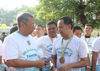 Pilar Saga Ichsan dan Bima Arya Ramaikan Tangsel Marathon 2022 Kategori 10 K