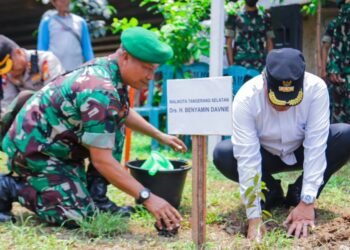 Gelar Baksos dan Penanaman 1.000 Pohon, Wali Kota Benyamin Davnie Apresiasi Yon Arhanud 1/Purwa Bajra Cakti