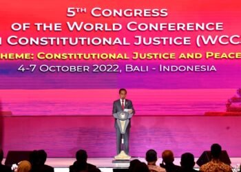 Buka Kongres ke-5 WCCJ, Presiden Harapkan Langkah Bersama Tangani Krisis dan Tegakkan Keadilan Konstitusional