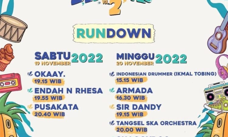 Run Down Tangsel Sejiwa Fest Vol.2: Day 1 (Sabtu,19 November 2022) & Day 2 (Minggu, 20 November 2022)