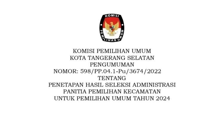 KPU Tangsel: 141 Calon PPK Lulus Seleksi Administrasi