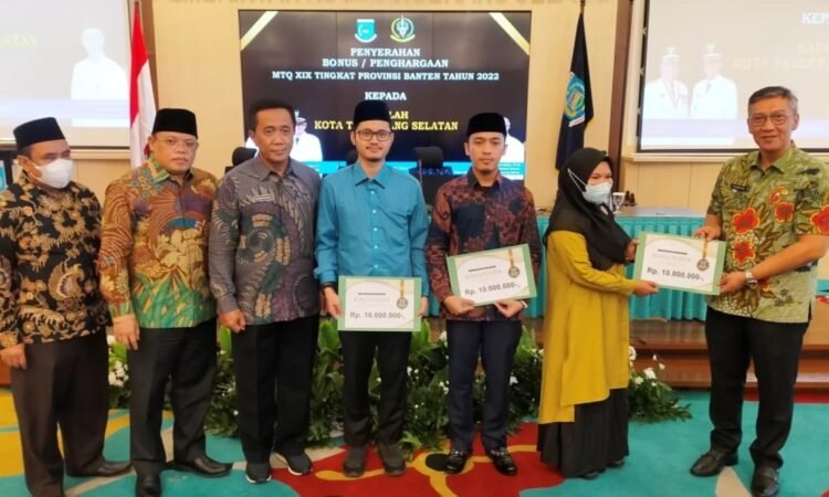 Pemkot Tangsel Berikan Bonus Kepada Kafilah MTQ XIX Banten Tahun 2022