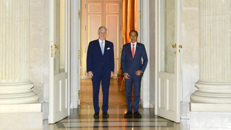 Presiden Jokowi Disambut Raja Belgia di Istana Laeken