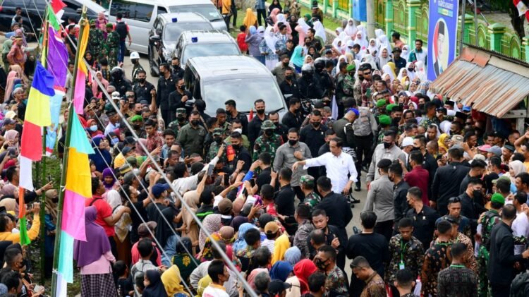 Presiden Jokowi Serahkan Bantuan Sosial kepada Pedagang di Pasar Sila