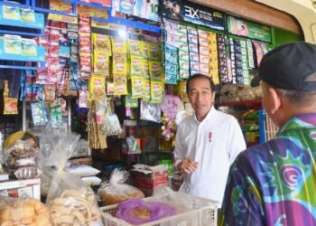 Presiden Jokowi Tinjau Aktivitas Perdagangan di Pasar Sentul