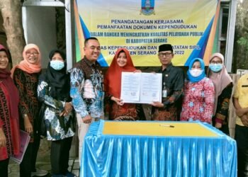 Terus Tingkatkan Pelayanan Adminduk 3 in 1, Disdukcapil Kabupaten Serang Perbanyak Kerja Sama