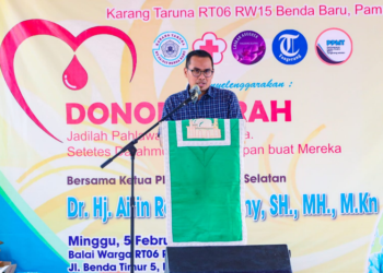 Pilar Saga Ichsan Apresiasi Kegiatan Donor Darah yang Digelar Karang Taruna RT 06/RW 15 Pondok Benda