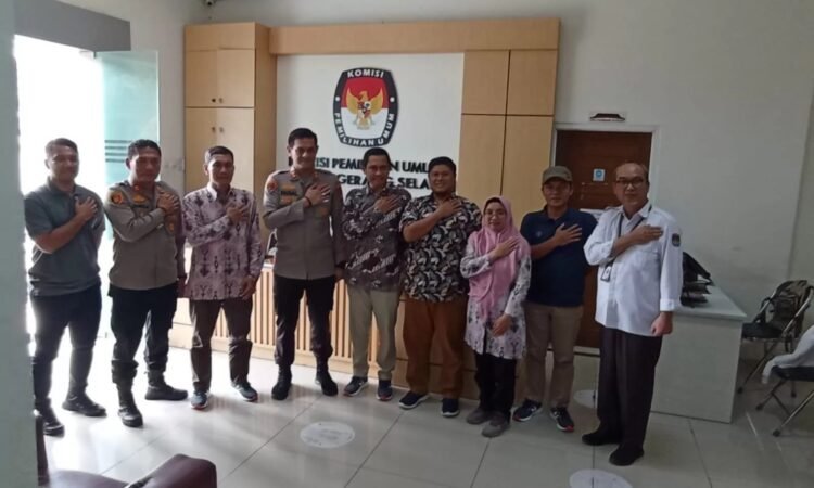 Kapolres AKBP Faisal Febrianto Silaturrahmi ke KPU Kota Tangsel