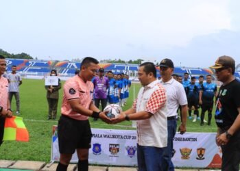 Kompetisi Sepak Bola Antar Satpol PP se-Banten, Ini Pesan Wali Kota Arief R Wismansyah
