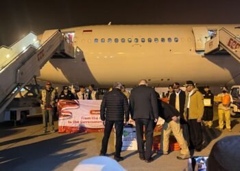 Pesawat Pembawa Bantuan Kemanusiaan Indonesia Tiba di Adana Turki